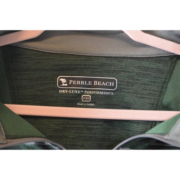 Pebble Beach Men's 1/4 Zip Dry-Luxe Performance Pullover Green Size:XXL NWT - Picture 4 of 5